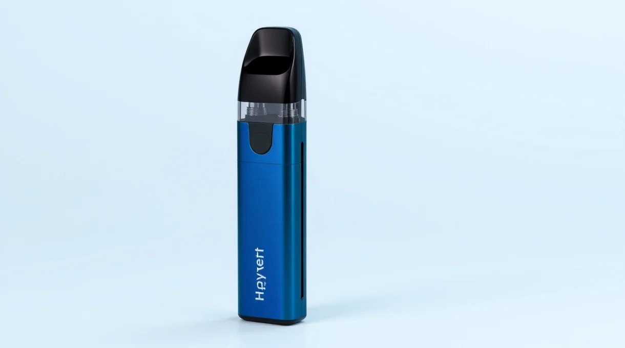 Hayati Twist 5000 vaping device showcasing its sleek design and features, including a rechargeable battery and leak-proof system.